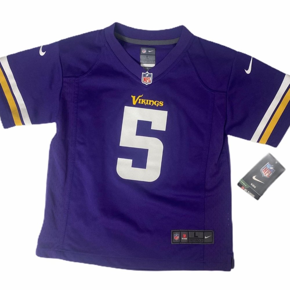 NWT nike boys large Vikings bridgewater jersey
